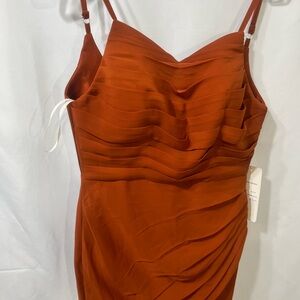 Chic Strapless Rust Dress